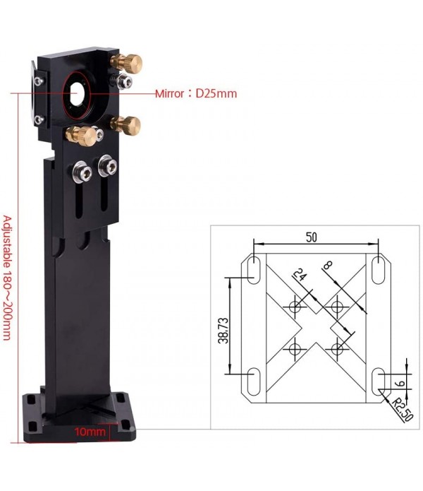 YUMING LONG MIRROR HOLDER -- LEFT SIDE