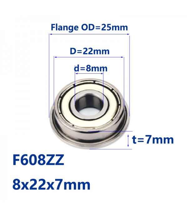 FLANGED BEARING F608ZZ