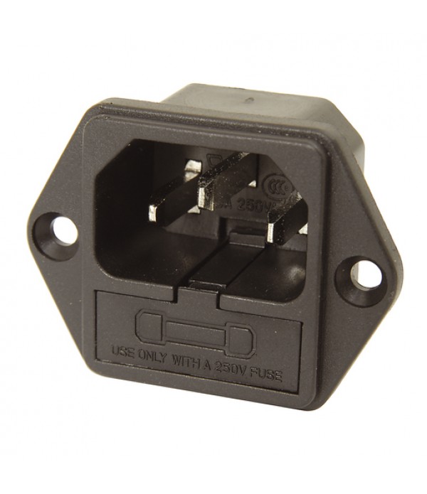 10A 250V AC 3 Pin IEC320 C14 Male Inlet Connector Plug Power Socket 