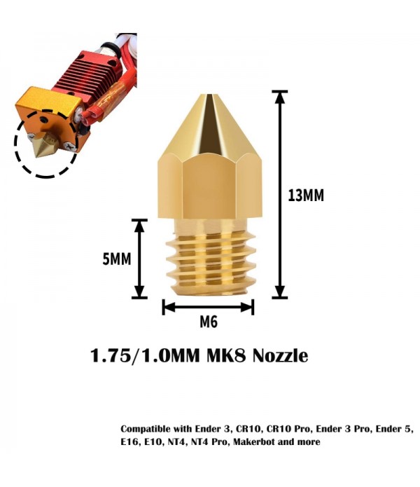 MK7 MK8 COPPER NOZZLE 0.3