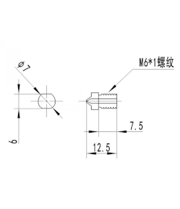 V6&V5 J-Head Brass Nozzle 3D Printer Extruder 0.4
