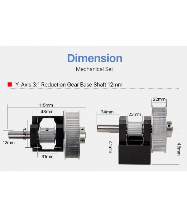 REDUCTION WITH SHAFT  1:3  (24T :72T)